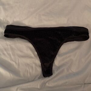 Victoria’s Secret Black Sparkly Thong